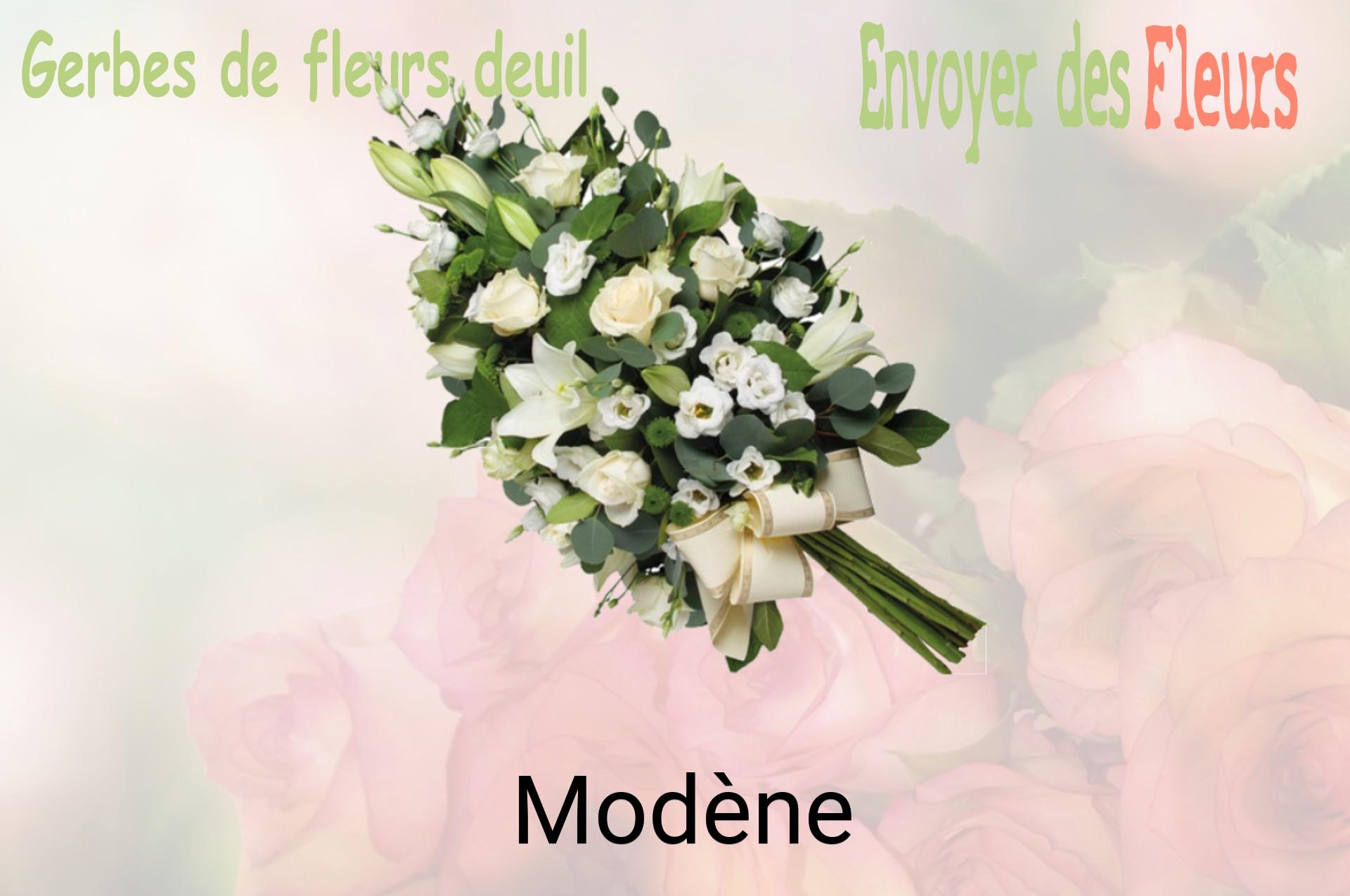 Gerbe de fleurs de deuil livrée à Modène